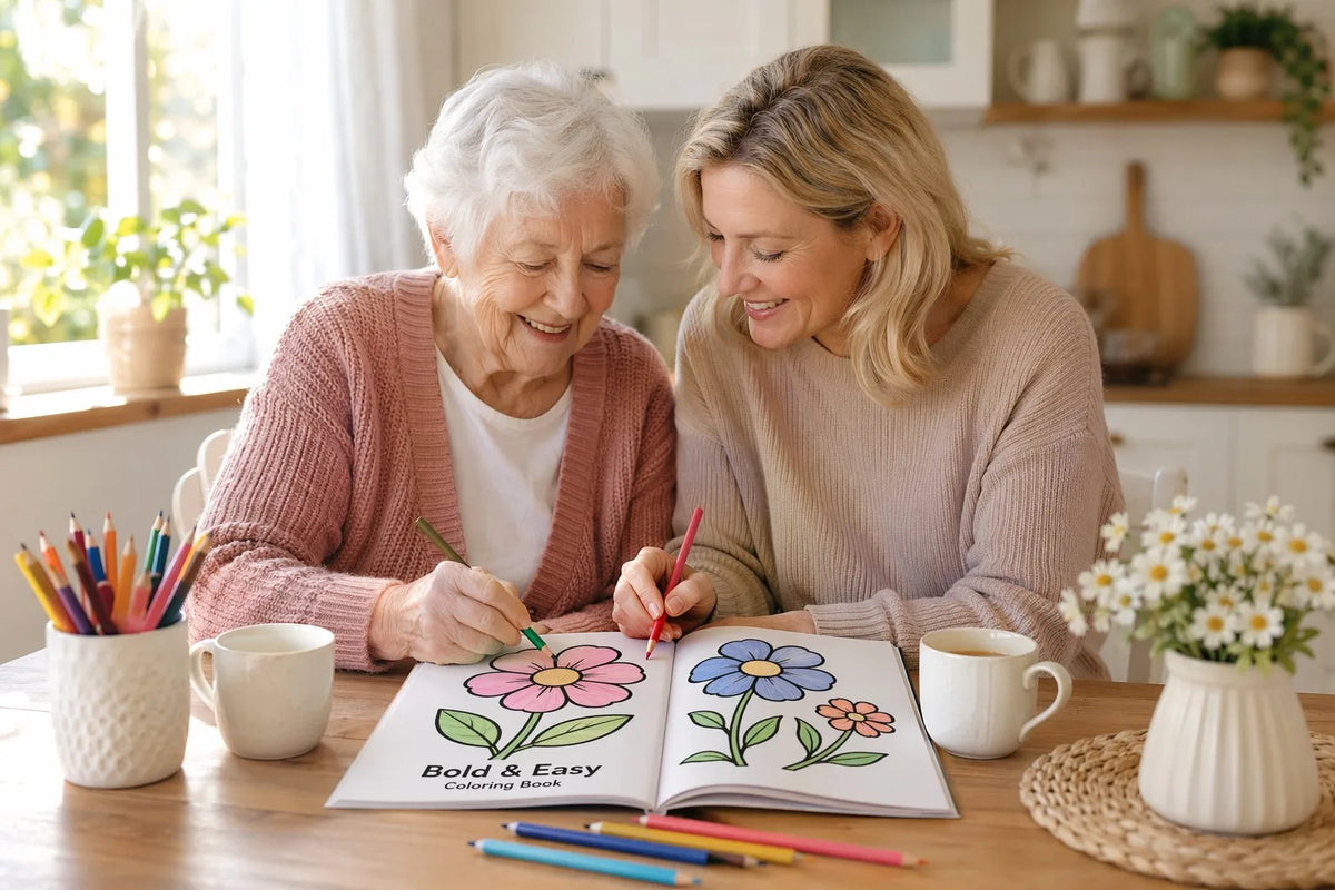 Coloring with My Elderly Mother: Warm Moments Without Words