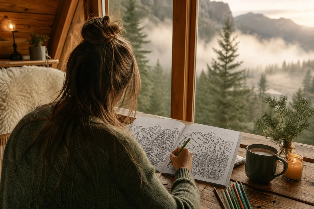 Mountain Mornings: Why a Simple Coloring Book is the Best Cabin Companion