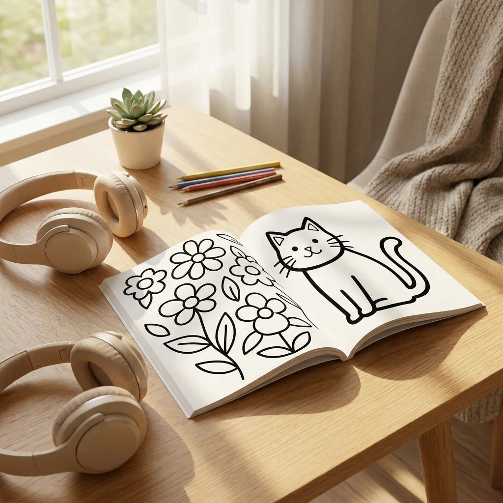 Dopamine Coloring ADHD Bold and Easy Mockup