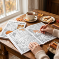 The Cozy Earthly Collection adult coloring bundle printable PDF – complete nature-inspired series