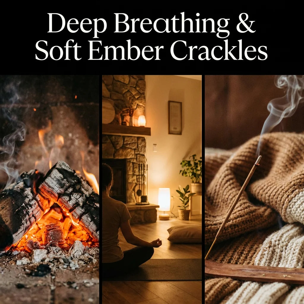 Deep Breathing & Soft Ember Crackles - ASMR Ambient Soundscape (Extended Edition)