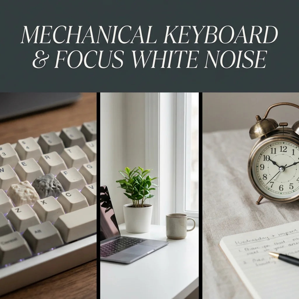 Mechanical Keyboard & Focus White Noise - ASMR Ambient Soundscape (Extended Edition)