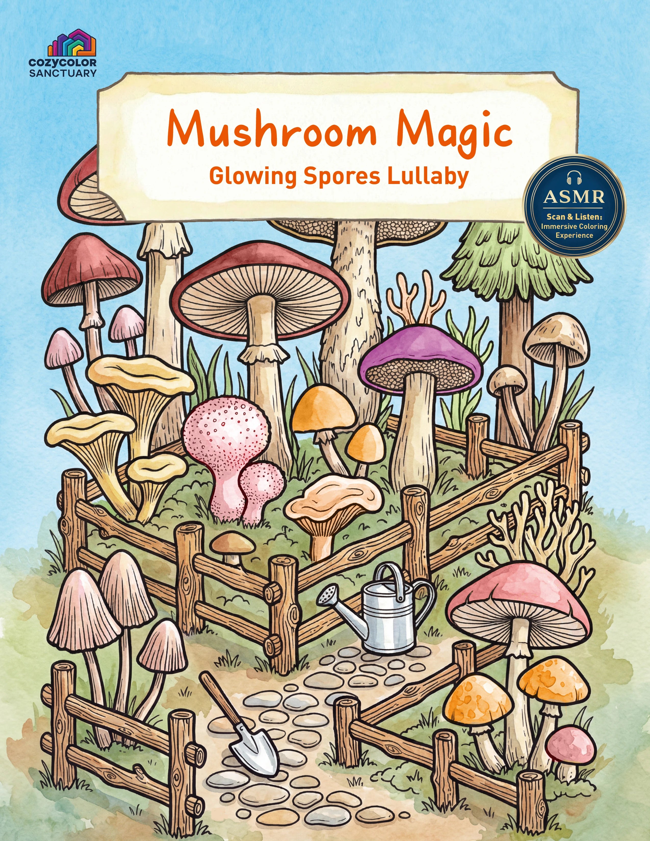 Mushroom Magic (Digital Coloring Book | Printable PDF)