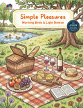 Simple Pleasures: Mindful Adult Coloring Book - Cover Illustration - Great for mindful coloring pdf and slow-living and an...