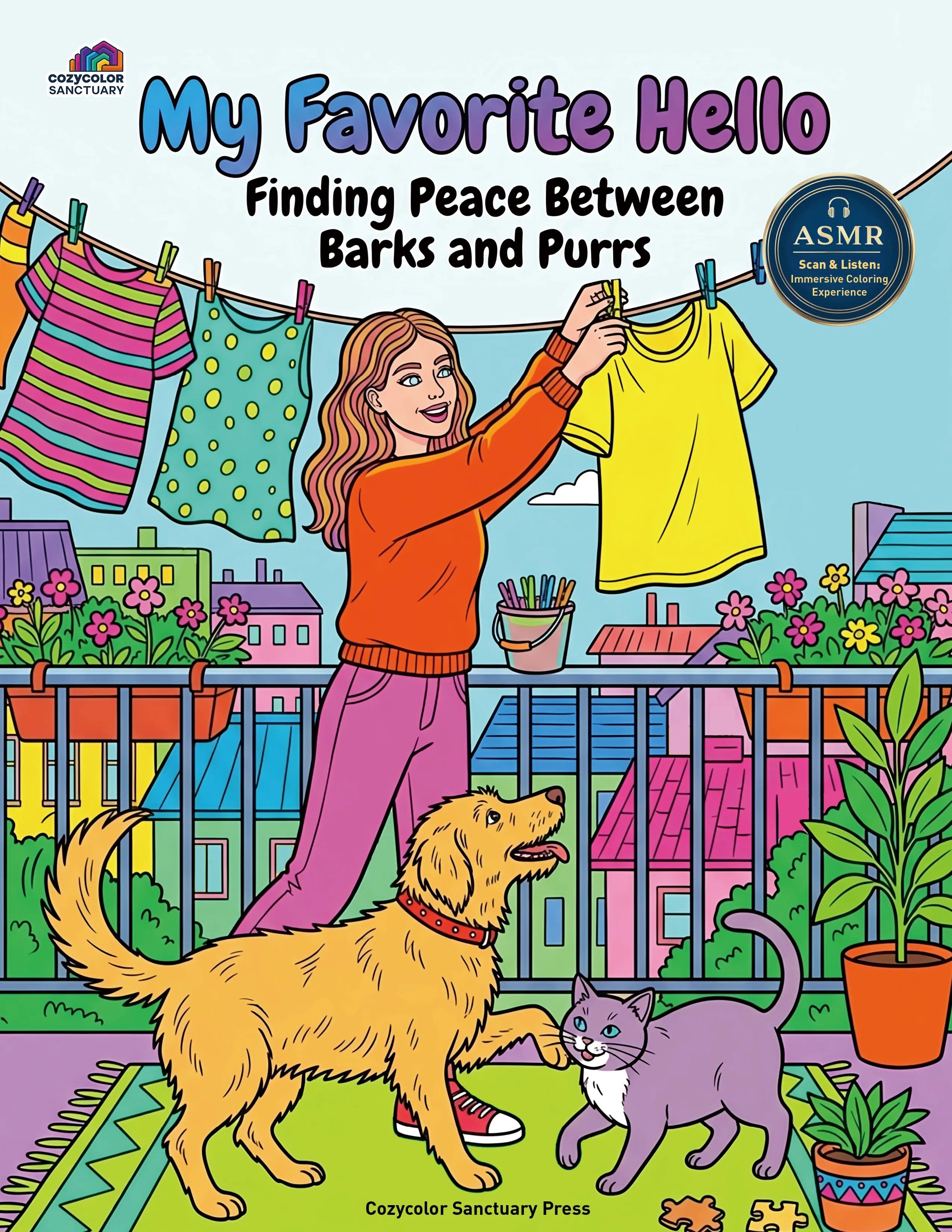 My Favorite Hello: Finding Peace Between Barks and Purrs (ASMR Soundscape) - CozyColor