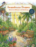 Greenhouse Dreams Digital Coloring Book Printable PDF adult coloring book printable PDF - CozyColor Sanctuary