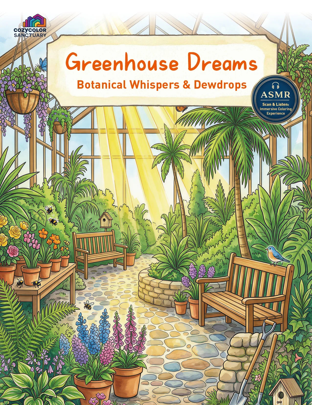 Greenhouse Dreams (Digital Coloring Book | Printable PDF)