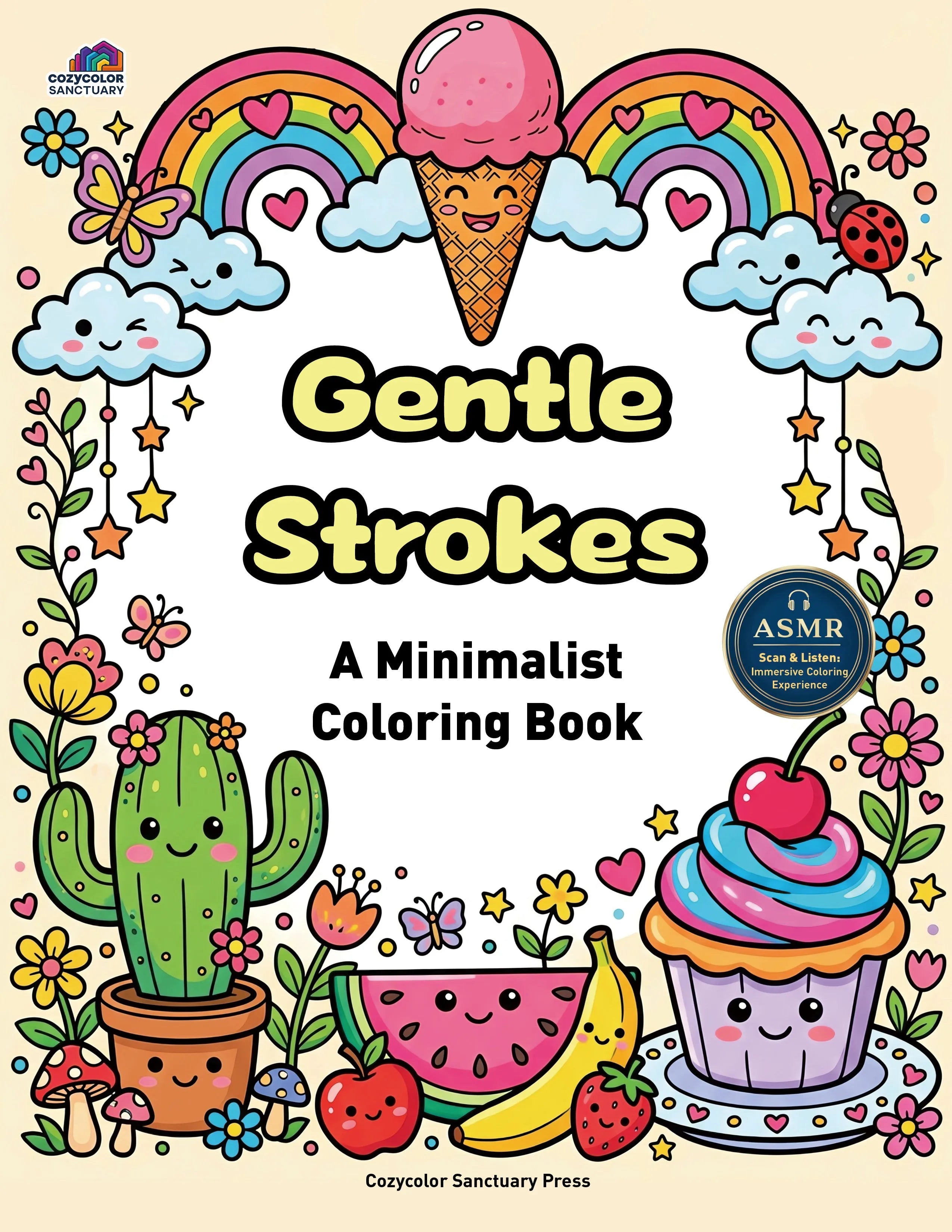 Gentle Strokes: A Minimalist Coloring Book