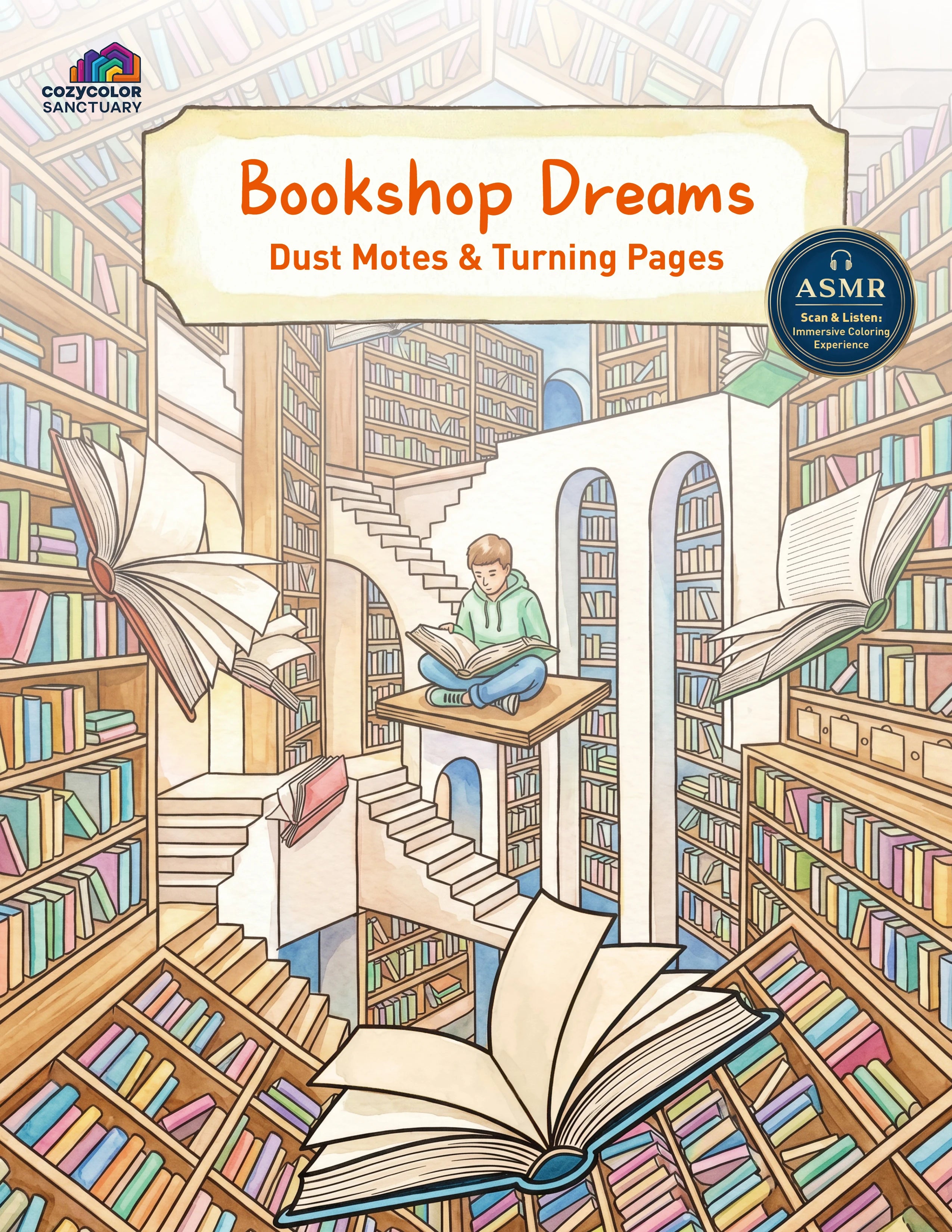 Bookshop Dreams (Digital Coloring Book | Printable PDF)