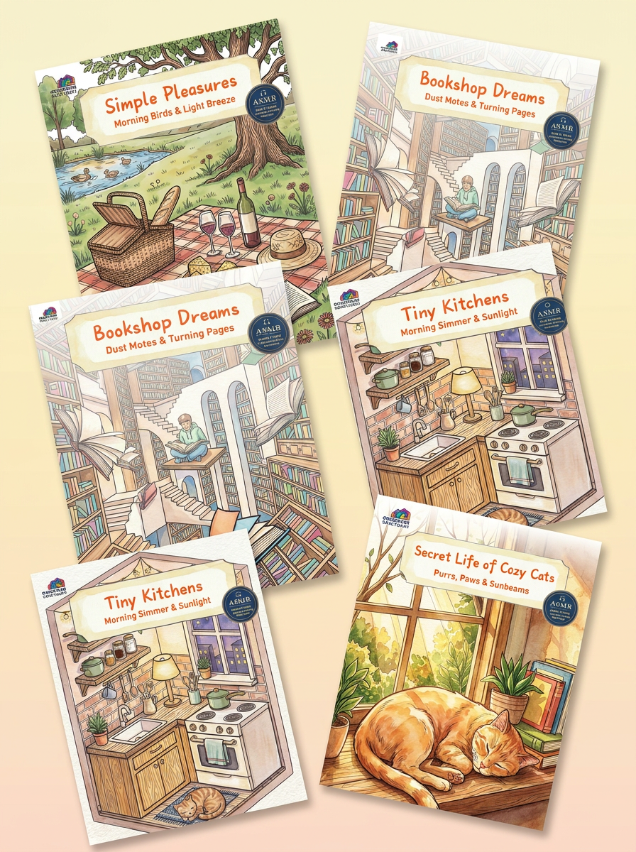 Tiny Sanctuaries: Cozy Spaces Coloring Books